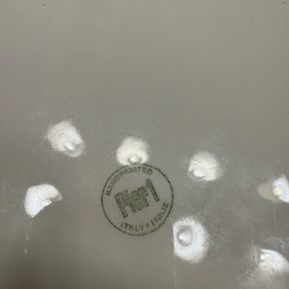 Pier 1 leaf patterned large platter, pattern PER 190 in white on white